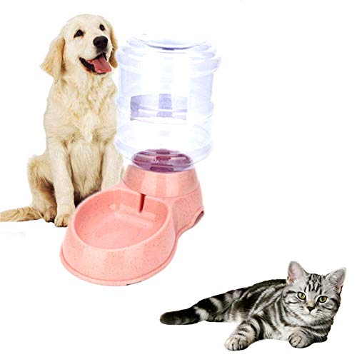 Futterspender Katze Trockenfutter Futterspender Katze Kätzchen-Nahrungsmittelzufuhr Hundenahrungsmittelschüssel pink,Water Feeder