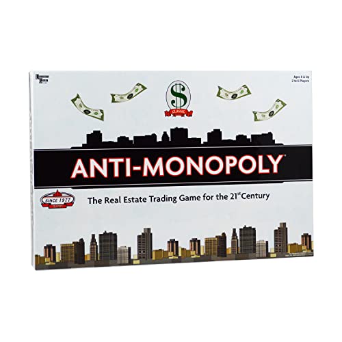 University Games P01851 Anti-Monopoly Board Game, 15 x 10.5 x 2.25 inches