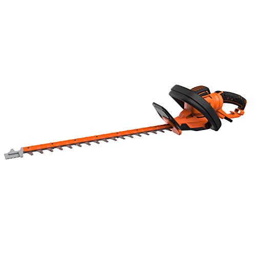 Black+Decker BEHTS551-QS Elektro-Heckenschere (650W, 60 cm Schwertlänge, 25 mm Schnittstärke, drehbarer Handgriff für optimale Steuerung, mit Kabelzugentlastung, für große Hecken)