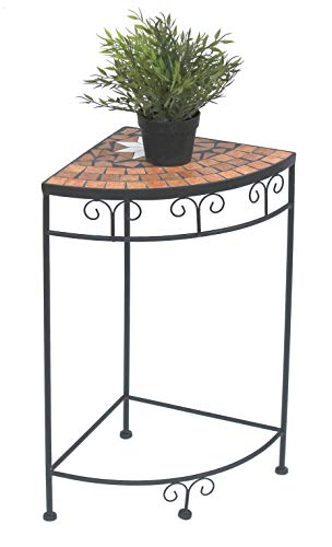 DanDiBo Blumenhocker Mosaik Eckregal 62 cm Blumenständer 12013 Beistelltisch Pflanzenständer Mosaiktisch Ecke