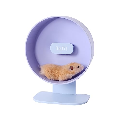 Tafit Hamster-Trainingsrad, superleise, 25.7 cm, Laufräder, leiser Spinner mit höhenverstellbarem Ständer, Haustierspielzeug für Zwerge, syrische Hamster, Mäuse oder andere Kleintiere, Violett