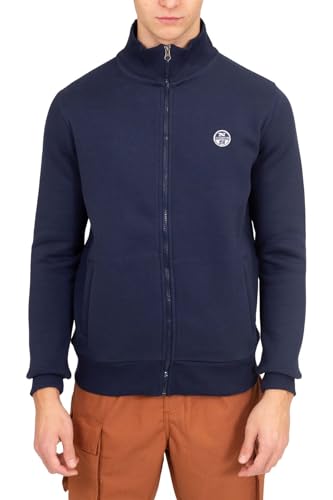 NORTH SAILS - Herren Sweatshirt mit Reißverschluss und Logo, Marineblau, XXXL