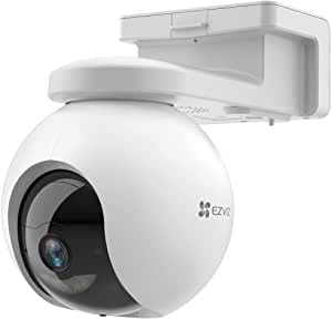 EZVIZ 2K Akku Überwachungskamera, PT WLAN IP Kamera mit AI Personenerkennung, 10400 mAh Akku, Automatische Verfolgung, Farbnachtsicht, Aktive Verteidigung, Zwei-Wege-Audio verfügbar, CB8