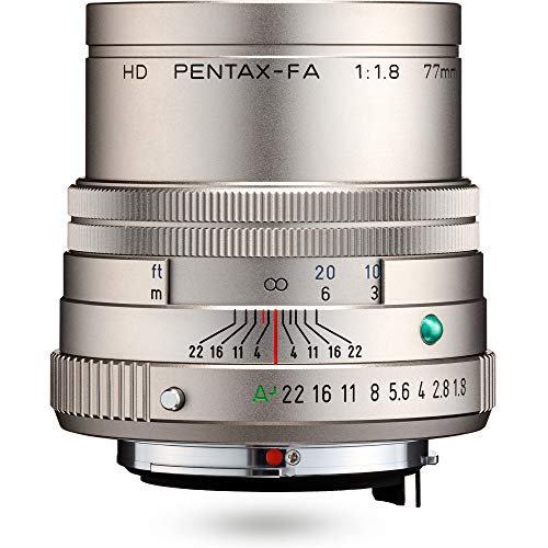 HD PENTAX-FA 77mmF1.8 Limited Silber – Leichte Telebrennweite, z.B. für Porträtaufnahmen mit leistungsstarker HD-Vergütung, für das PENTAX K-System mit 35 mm Vollformat Sensor