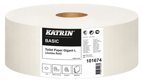 Toilettenpapier - Katrin Basic Gigant L, natur, 9,8 cm x 585,0 m, 1-lagig
