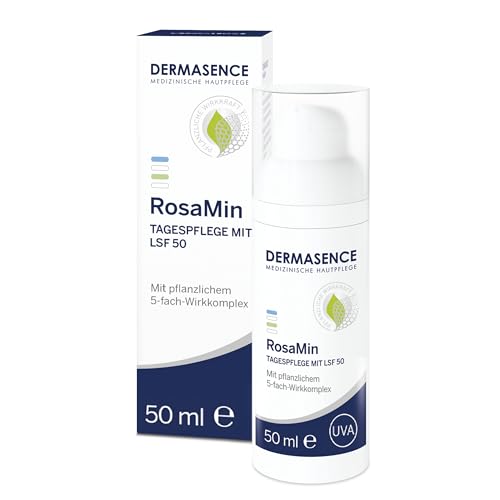 DERMASENCE Rosamin Tagespflege LSF 50 - leichte, parfümfreie Tagespflege für die empfindliche zu Rötungen neigende Haut - 50 ml