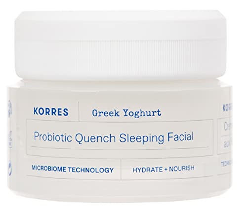 KORRES GREEK YOGHURT Beruhigende probiotische Nachtcreme für das Gesicht, dermatologisch getestet, 40 ml