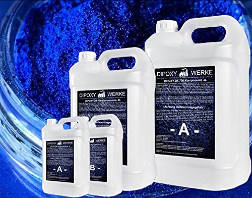 Dipoxy 2K-700 Epoxidharz mit Pigment 1,5kg + 25g Blau01
