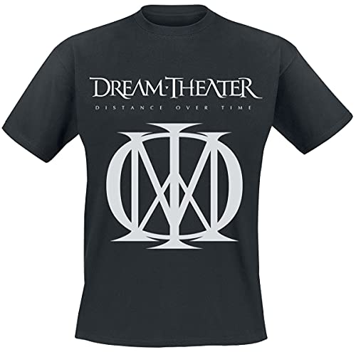Dream Theater Distance Over Time Logo Männer T-Shirt schwarz S 100% Baumwolle Band-Merch, Bands