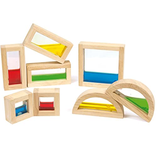 Andreu Toys TY-001 8 Pcs. Wooden Blocks Liquid Holzpuzzles, bunt