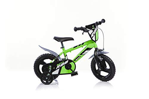 Dino Bikes Jungen Kinderfahrrad Fahrrad, Grün, 12 Inch