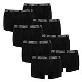PUMA 8 er Pack Short Boxer Boxershorts Men Pant Unterwäsche kurz 100000884, Farbe:001 - Black, Bekleidungsgröße:L