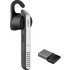 Jabra Stealth UC (MS) Telefon In Ear Headset Bluetooth® Mono Schwarz, Silber Noise Cancelling, Mikr
