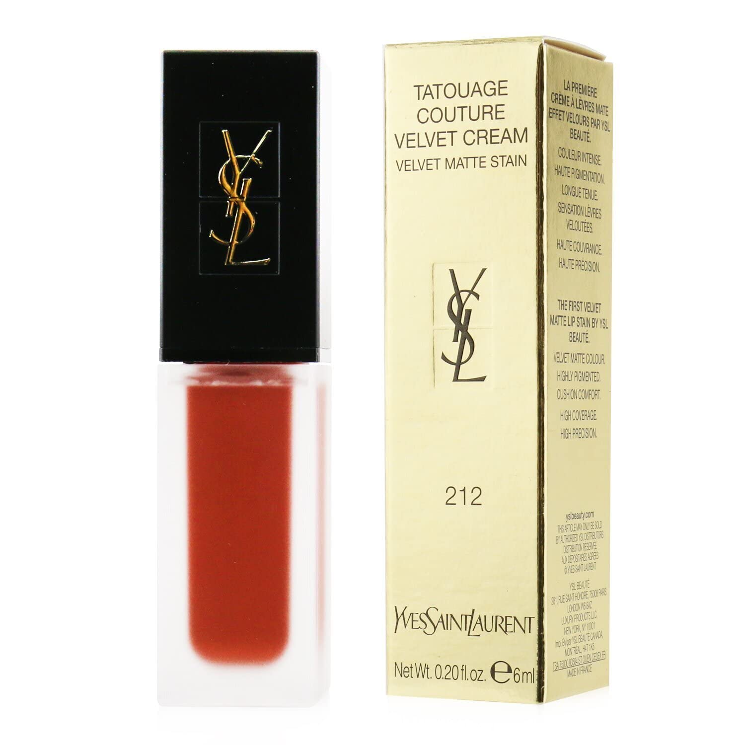 Yves Saint Laurent Tatouage Couture Velvet Cream 212 - Rouge Rebel, 6 ml.