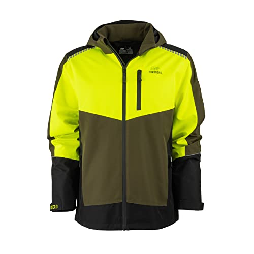 FORSBERG Softshelljacke SKOGAR Softshell Jacket Forst, Farbe:neongelb/darkoliv, Größe:XL