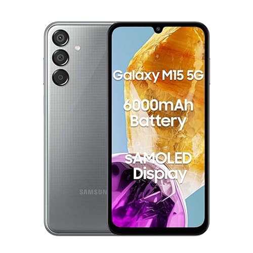 Samsung Galaxy M15 Smartphone, 4 GB / 128 GB / 6,5 Zoll / 5G, Grau