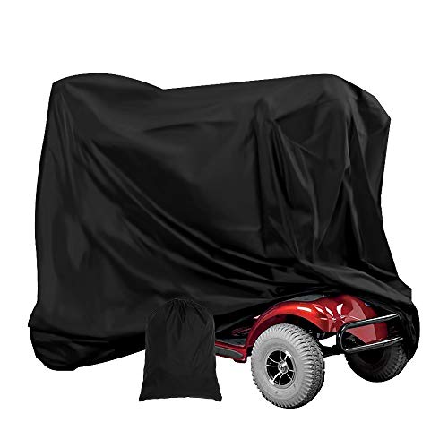 Große Abdeckung für Elektromobil, wasserdicht, 190D Oxford Heavy Duty Power Scooter, Reiseaufbewahrung, Allwetter Outdoor Schutz (190 x 117 x 71 cm)