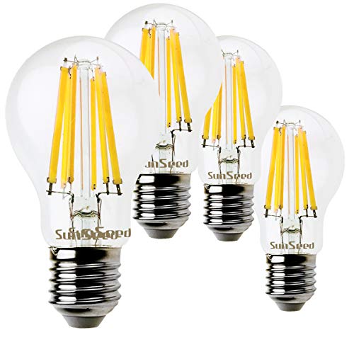 SunSeed® 4x Glühfaden LED classic Lampe E27 12W ersetzt 130W Neutralweiß 4000K