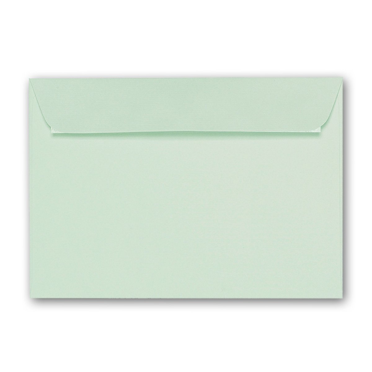 ARTOZ 75x Briefumschläge DIN C6 Mint (Grün) - 16,2 x 11,4 cm - haftklebend - gerippte Kuverts ohne Fenster - Serie Artoz 1001