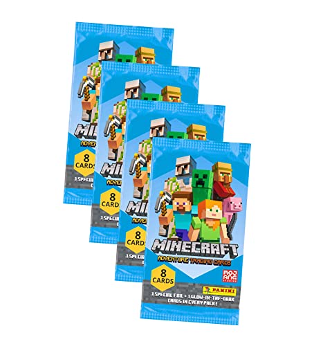Panini Minecraft Trading Cards - Sammelkarten Adventure Serie 1 - Karten Auswahl (4 Booster)