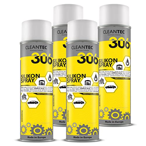 CleanTEC 306 Silikonspray 500ml farblos, schmiert, pflegt, schützt Gummi-, Kunststoff-, Holz- und Metallteile (4)