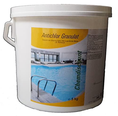 Chemdiscount 5kg Antichlor, für überchlortes Schwimmbadwasser, überchlorten Pool