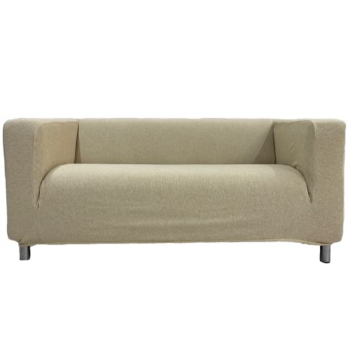 Dorian Home Sofabezug Klippan, elastisch, Bezug für Sofa, bequem zu montieren, kratzfest, maschinenwaschbar, bügelfrei (Haselnuss)