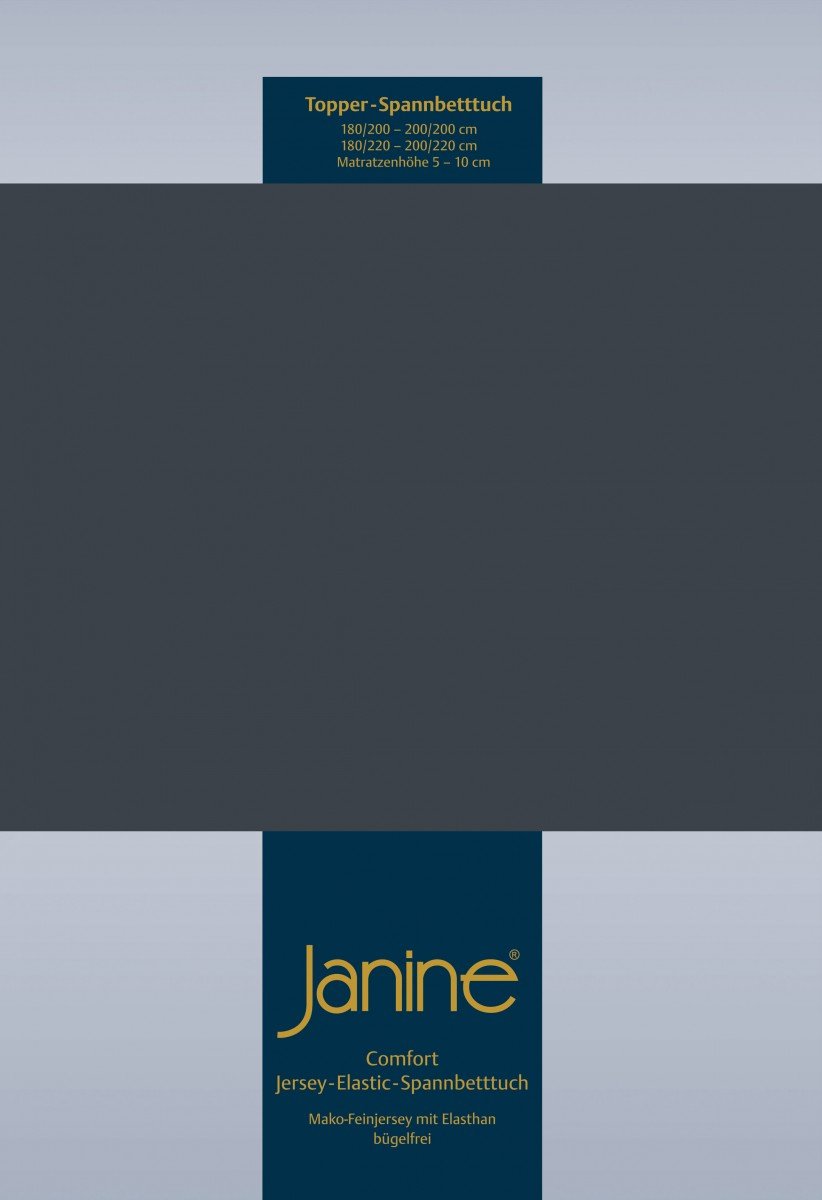 Janine 5001 Topper-Spannbetttuch Elastic 90/190 bis 120/200 cm Titan Fb. 78