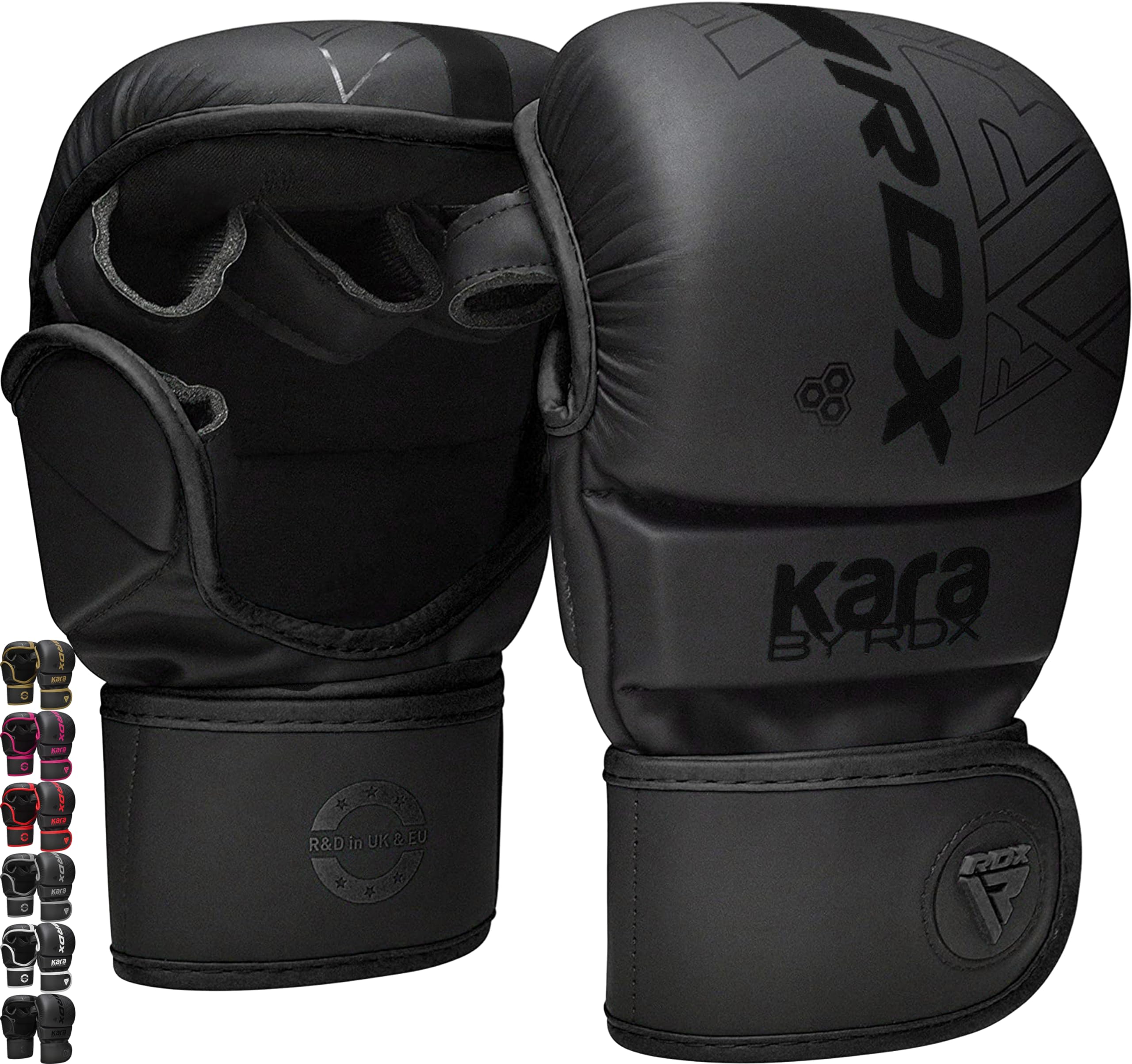 RDX MMA Handschuhe für Kampfsport Grappling Training, Maya Hide Leder Kara Sparring Handschuhe, Punchinghandschuhe für Muay Thai, Kickboxen, Freefight, Boxsack Gloves (MEHRWEG)