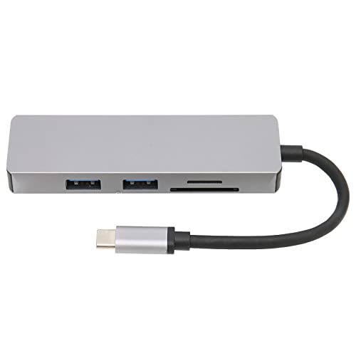 Yunseity USB-C-Hub, 5-in-1-USB-C-Splitter, Sofortige Erweiterung, 4K-HDMI-Adapter, Unterstützt Speicherkarte, für Maus, Tastatur, Monitor, Notebook-Computer, 5 Gbit/s Übertragungsgeschwindigkeit