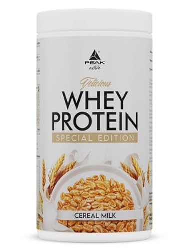 PEAK Delicious Whey Protein - Special Edition - 450g Geschmack Cereal Milk I 15 Portionen I Pulver I ohne Zuckerzusatz I reich an BCAAs & EAAs I mit Verdauungsenzym Laktase