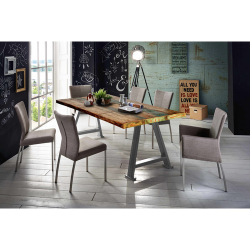 SIT Tisch »TABLES & CO«, HxT: 75 x 100 cm, Holz - bunt | silberfarben
