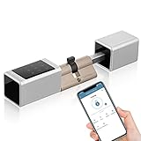 SOREX SMART WIFI Elektronisches Zylinder Türschloss - Öffnung per Code, Chip & Smartphone, elektronisch für Haustür, Alexa Google Home Lock