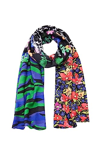 Desigual Women's Scarf_HIGH Flowers, Brown, One Size