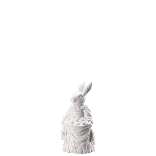 Hutschenreuther Hasenfrau mit Eiern Weiß (glasiert) 13, 3 cm