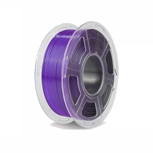 Zweifarbiges Filament, 1,75 mm for die meisten 3D-Drucker, Durchmessertoleranz +/- 0,02 mm, 1 kg glänzende, verblassende Farbspulen, einfach zu drucken (Farbe : Purple-Black)