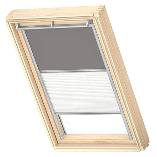 VELUX Original Verdunkelung Plus für Dachfenster, P06, 406, Uni Grau/Weiß