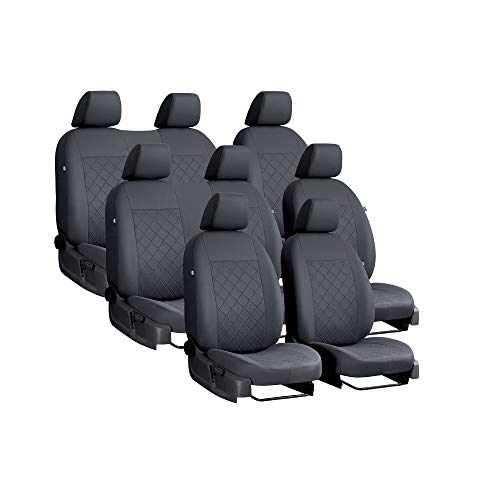 Autositzbezüge Grau 8-Sitze Transporter Set Sitzbezug Schonbezüge Bezug Schoner