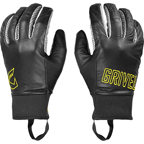 Grivel Vertigo Gloves Schwarz - Wasserabweisender leistungsstarker Leder Eiskletter Handschuh, Größe S - Farbe Black