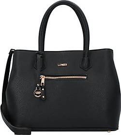 L.CREDI, Maxima Handtasche 33 Cm in schwarz, Henkeltaschen für Damen 2