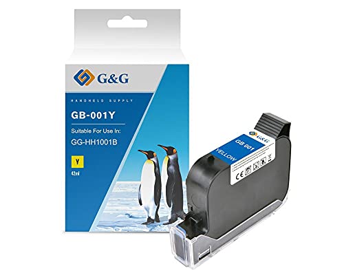 G&G Druckerpatrone GB-001Y Gelb permanent, für G&G Handheld-Beschriftungsdrucker GG-HH1001B