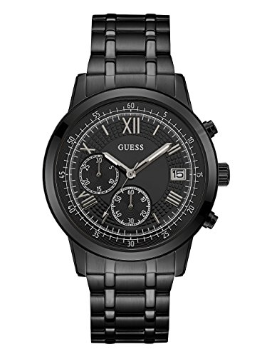 Guess Herren Chronograph Quarz Uhr mit Edelstahl Armband W1001G3