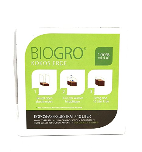 proflora GmbH BIOGRO® 20er-Set Kokos-Blumenerde - im Quellbeutel - ergibt 20 x 10 L (20)