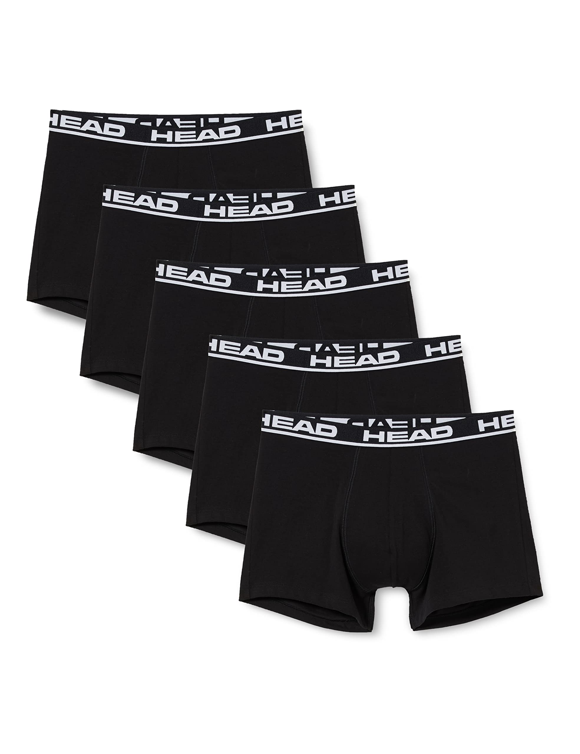 HEAD Herren Basic Boxers Boxer Shorts (5er Pack), Schwarz, XL