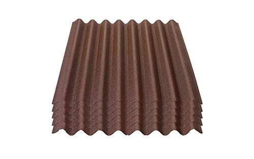 Onduline Easyline Dachplatte Wandplatte Bitumenwellplatten Wellplatte 5x0,76m² - braun