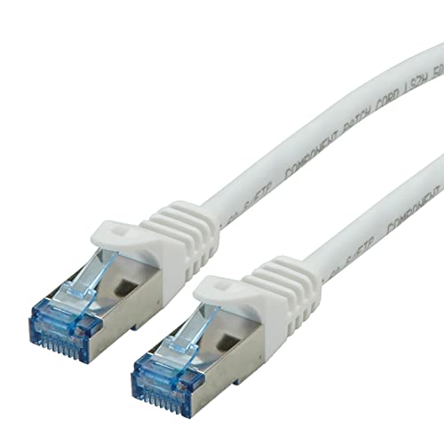 ROLINE S/FTP LAN Kabel Cat 6A Component Level LSOH | Ethernet Netzwerkkabel mit RJ45 Stecker | Grau 20 m