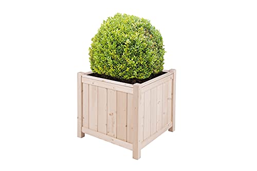 empasa Hochbeet Blumenkasten Kräuterbeet Frühbeet Pflanzkübel Pflanzkasten aus Holz für Garten, Balkon und Terrasse, Modell:Bloom L - 45 x 45 x 45 cm