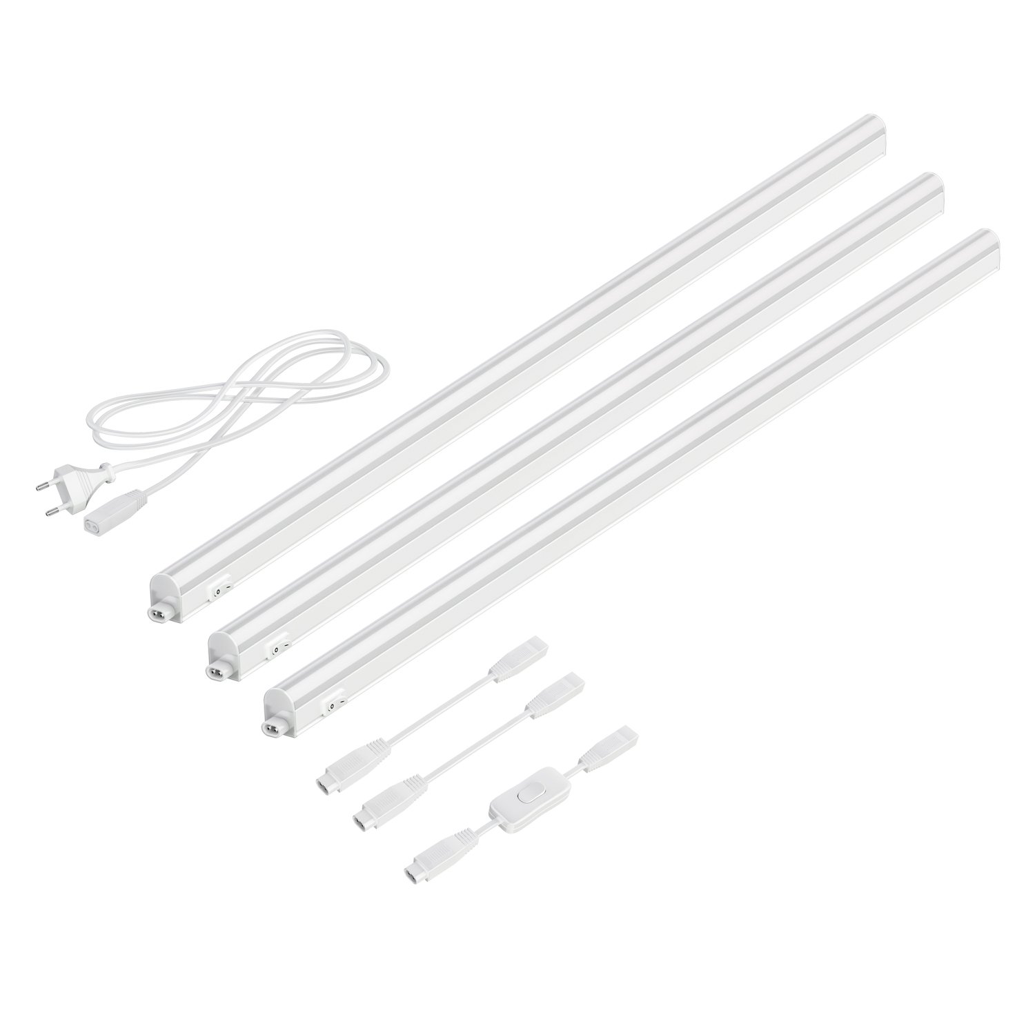 parlat LED Unterbau-Leuchten Rigel, je 87,3cm, mit Schalter, je 1002lm, warm-weiß, 3er Set