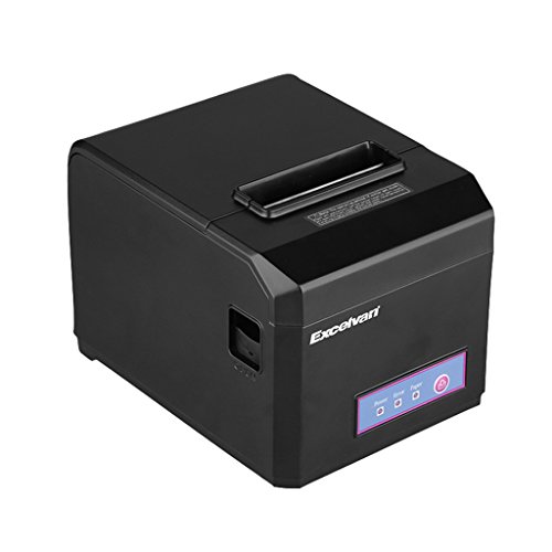 Excelvan USB 300mm/sec 80mm Thermodrucker AUTO-CUT Quittungsdrucker Bondrucker mit USB COM Internet(100M) Anschluss