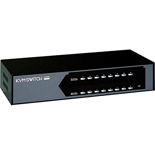 Cablematic - 2U-Rack-KVM-Switch PS2 Uniclass VGA OSD 1KVM zu 16CPU